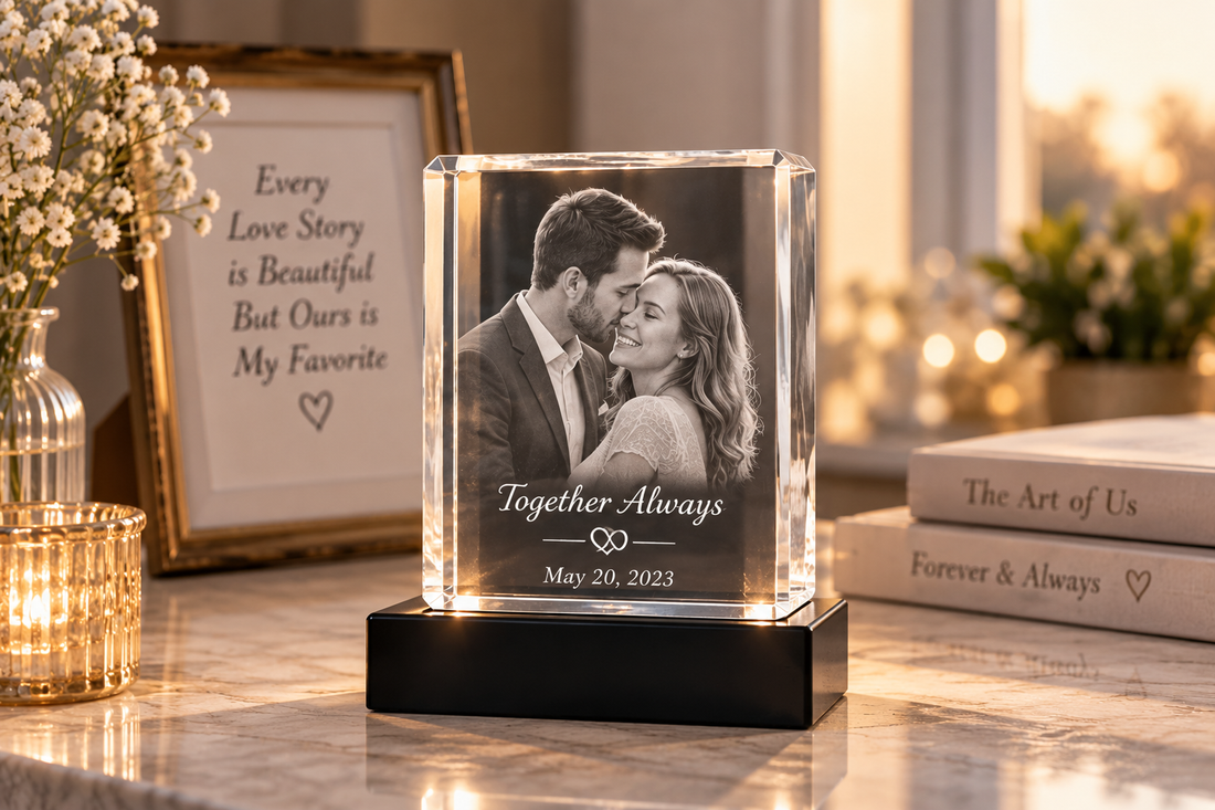 Personalized 3D Crystal Anniversary Gifts: Turn Your Favorite Couple Photo Into a Lasting Keepsake