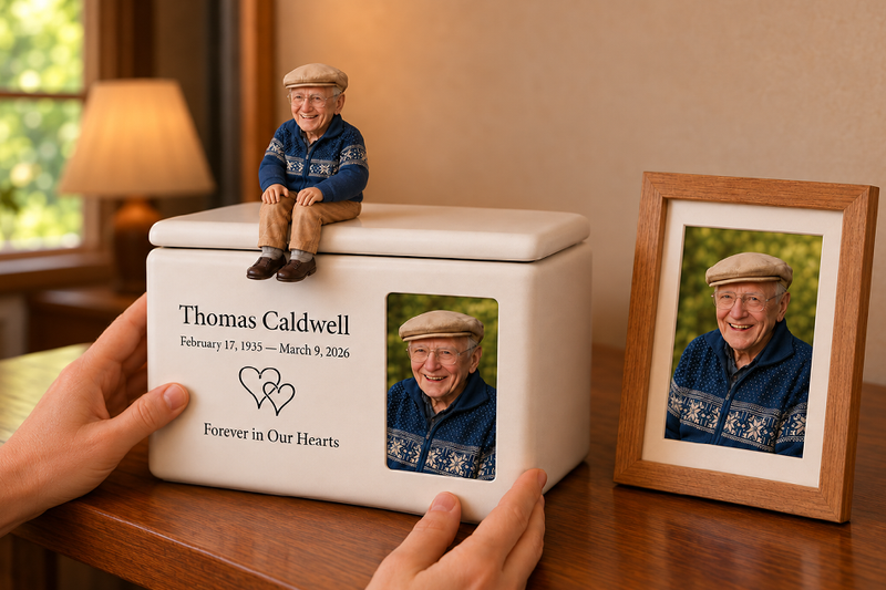 Custom Human Urns – Ceramic Photo and Engraved Memorials