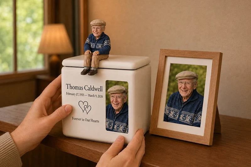 Custom Human Urns – Ceramic Photo and Engraved Memorials