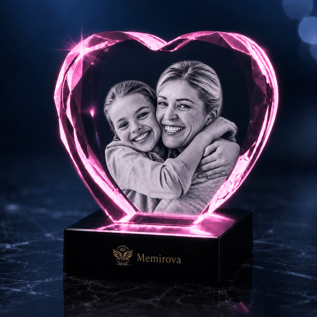Memirova Mother's Day Faceted Heart Crystal Keepsake