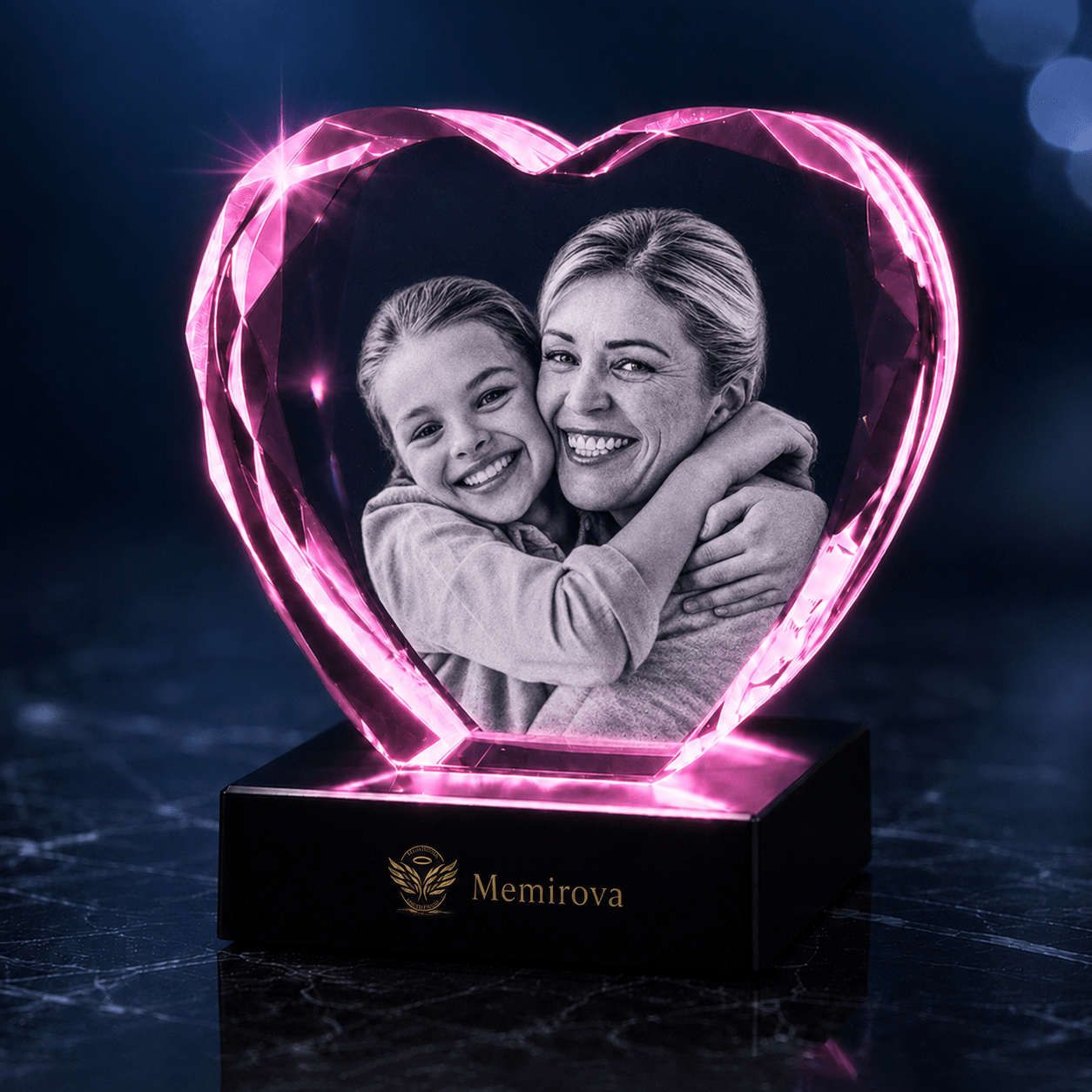 Memirova Mother's Day Faceted Heart Crystal Keepsake