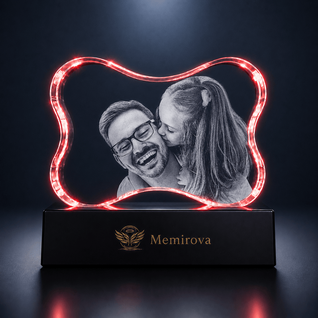 Memirova Father's Day Faceted Paw Print Crystal-Memirova