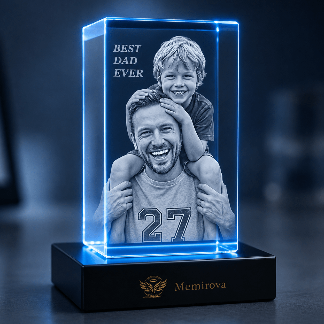 Memirova Father's Day Photo Crystal Keepsake-Memirova