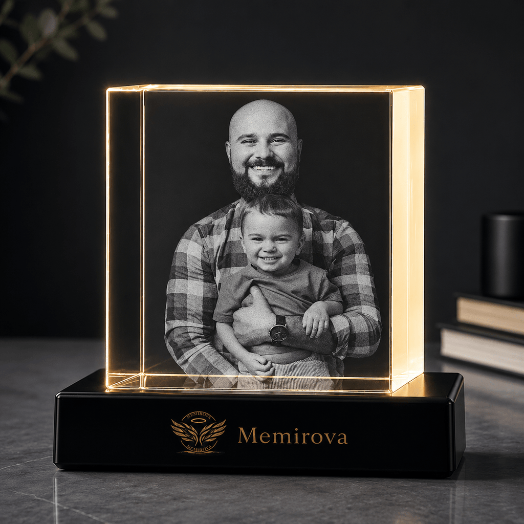 Memirova Father's Day Faceted Crystal Award-Memirova