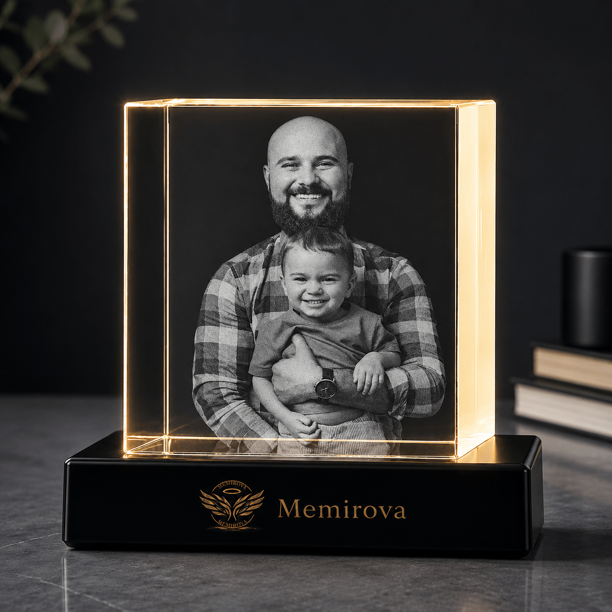 Memirova Father's Day Faceted Crystal Award-Memirova