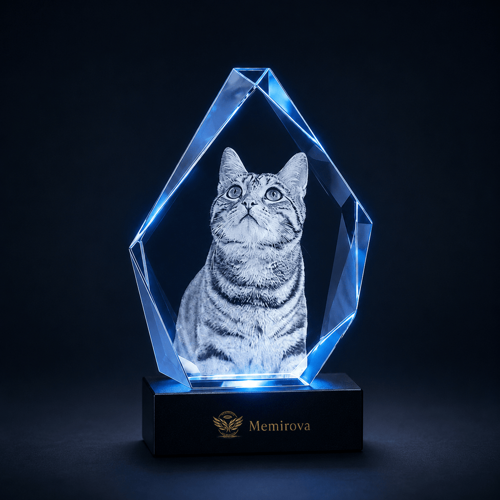 Memirova Forever Bond Custom 3D Pet Faceted Crystal - Memirova
