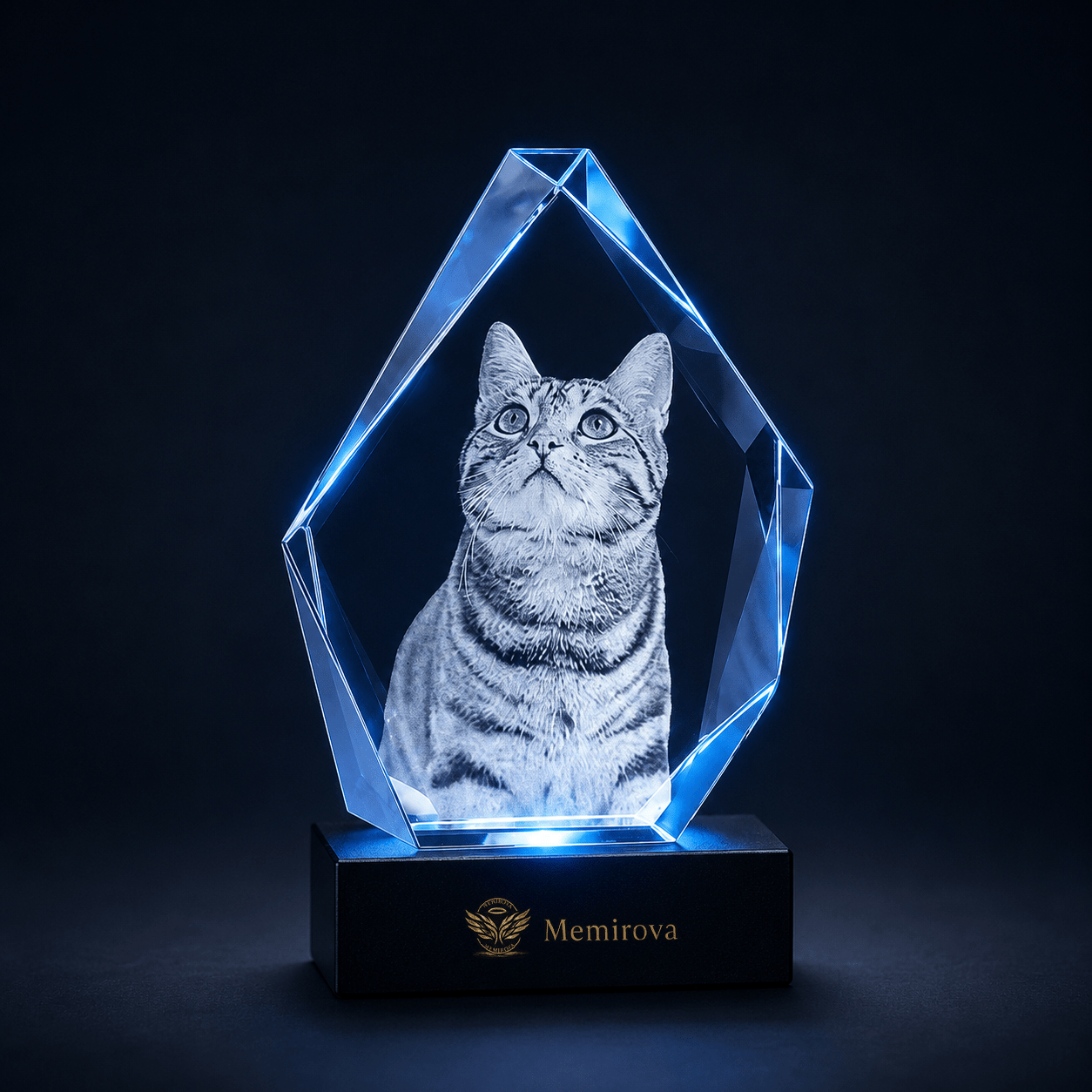 Memirova Forever Bond Custom 3D Pet Faceted Crystal - Memirova