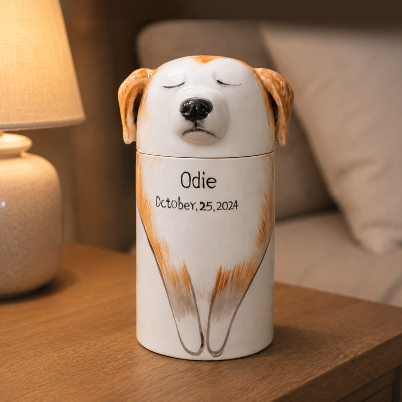 Custom Dog Urn for Ashes Recreate the Peaceful Face You Loved Most