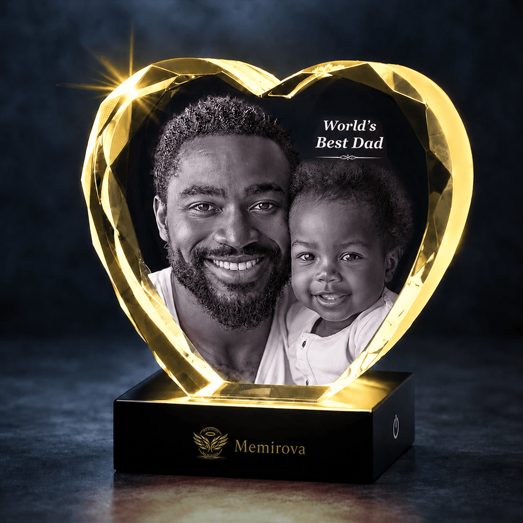 Memirova Faceted Heart Crystal Memorial Keepsake - Memirova