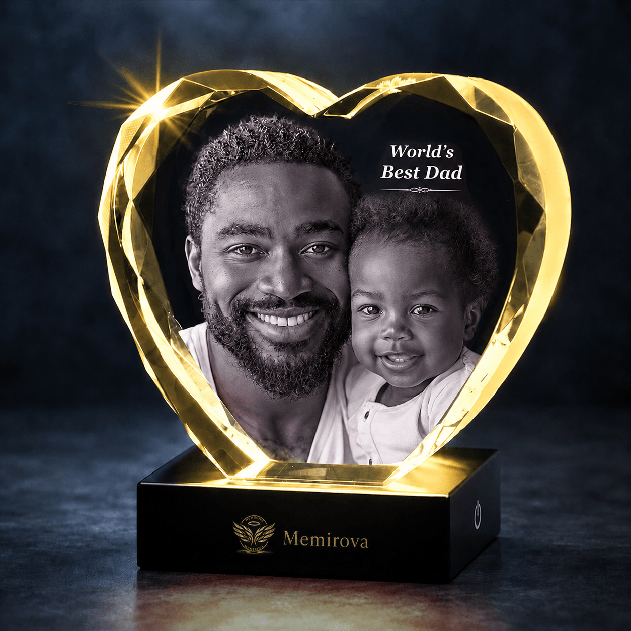 Memirova Faceted Heart Crystal Memorial Keepsake - Memirova