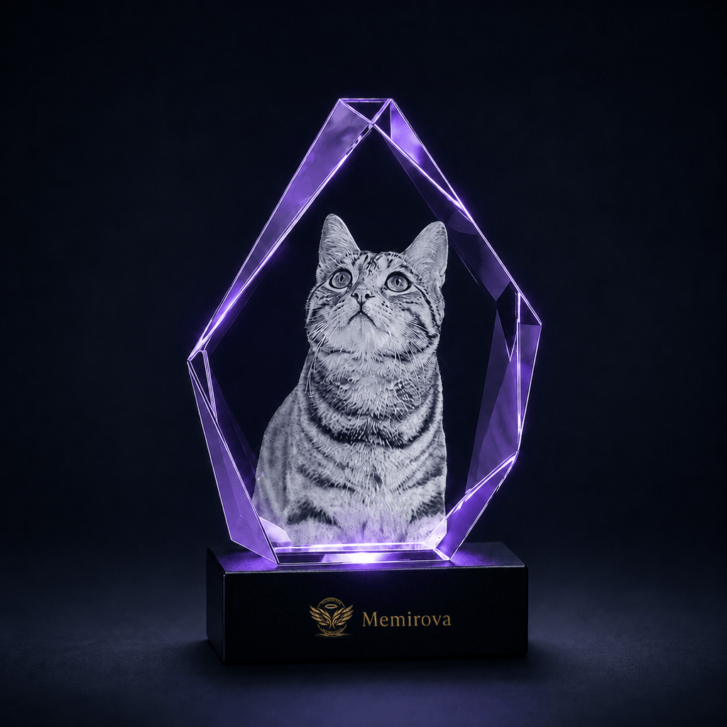 Memirova Forever Bond Custom 3D Pet Faceted Crystal - Memirova