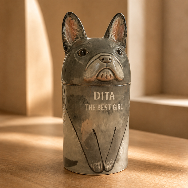 Personalized Dog Urn for Ashes Match Their Unique Ears Muzzle and Expression