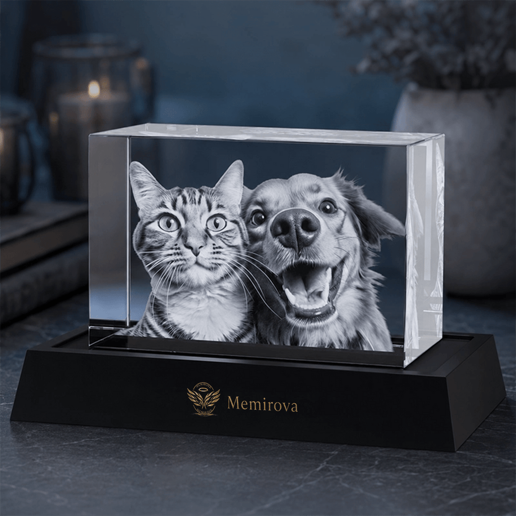 Memirova Beloved Pet 3D Crystal Tribute Plaque - Memirova