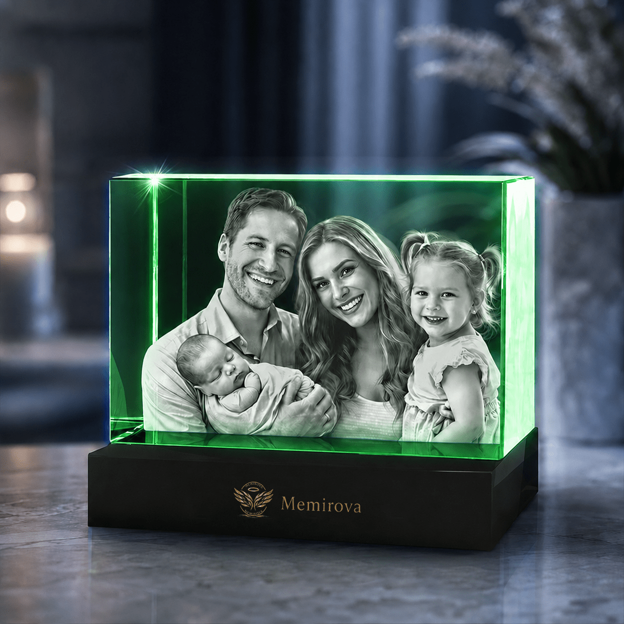 Memirova Personalized 3D Crystal Keepsake - Memirova