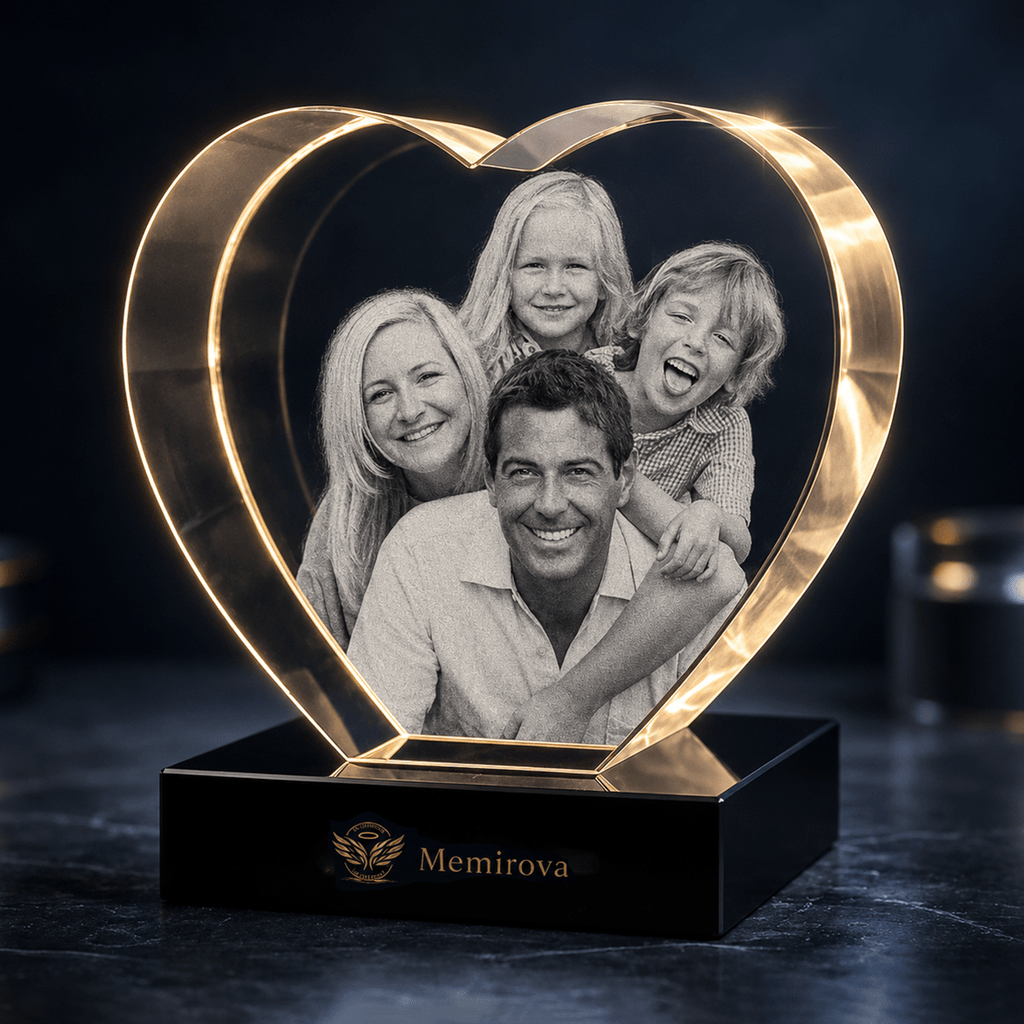 Memirova Father's Day Heart Photo Crystal-Memirova