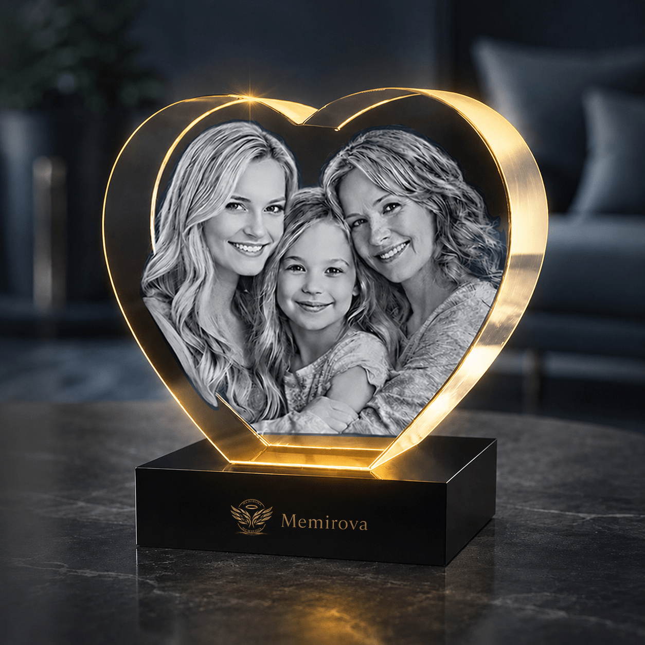 Memirova Memory Crystal Heart Keepsake - Memirova