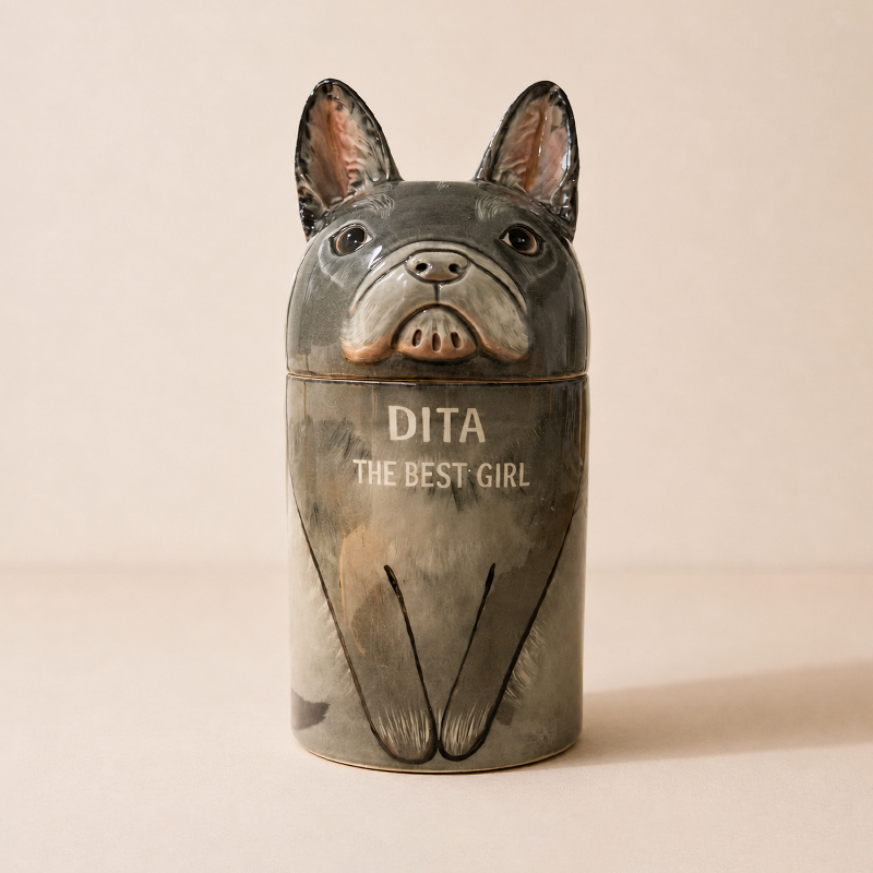 Personalized Dog Urn for Ashes Match Their Unique Ears Muzzle and Expression