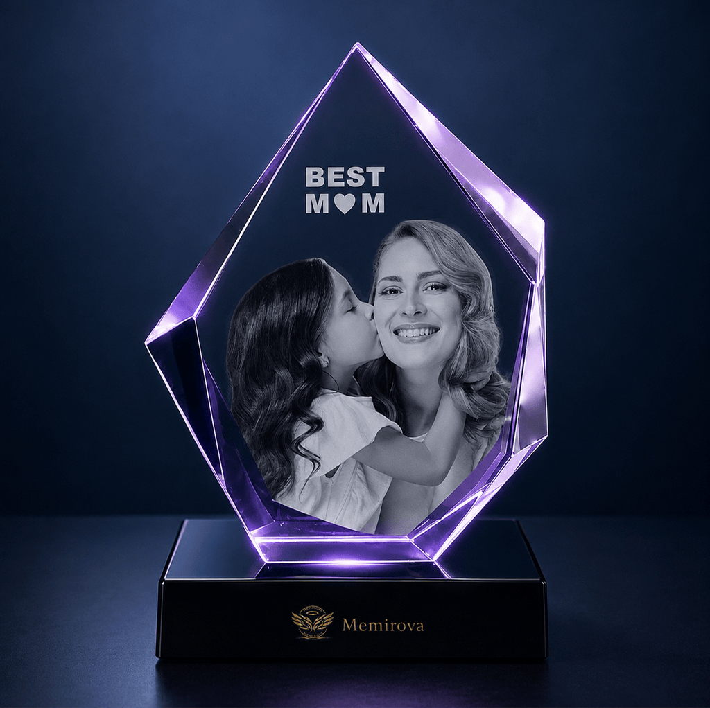 Memirova Mother's Day Faceted Prestige Crystal Keepsake-Memirova
