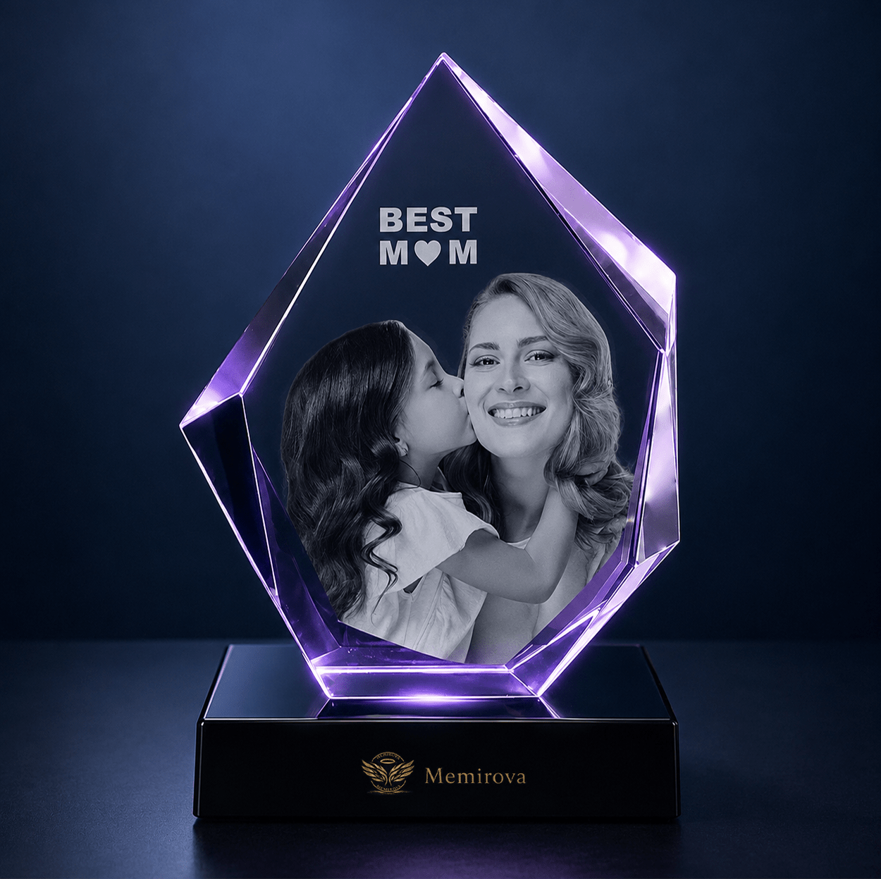 Memirova Mother's Day Faceted Prestige Crystal Keepsake-Memirova
