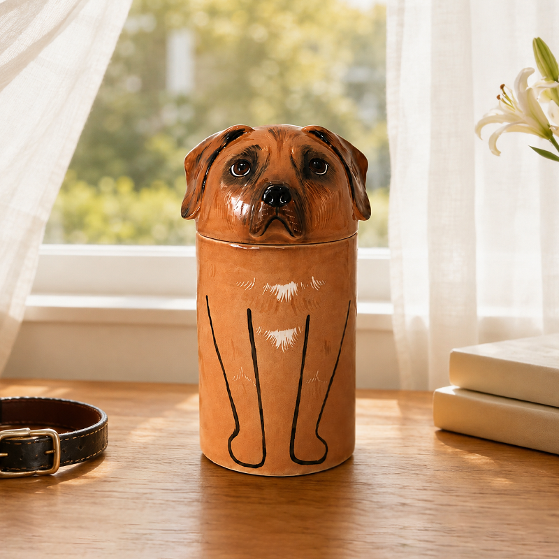 Custom Dog Urn from Photo Preserve the Face Shape That Made Them Unmistakable