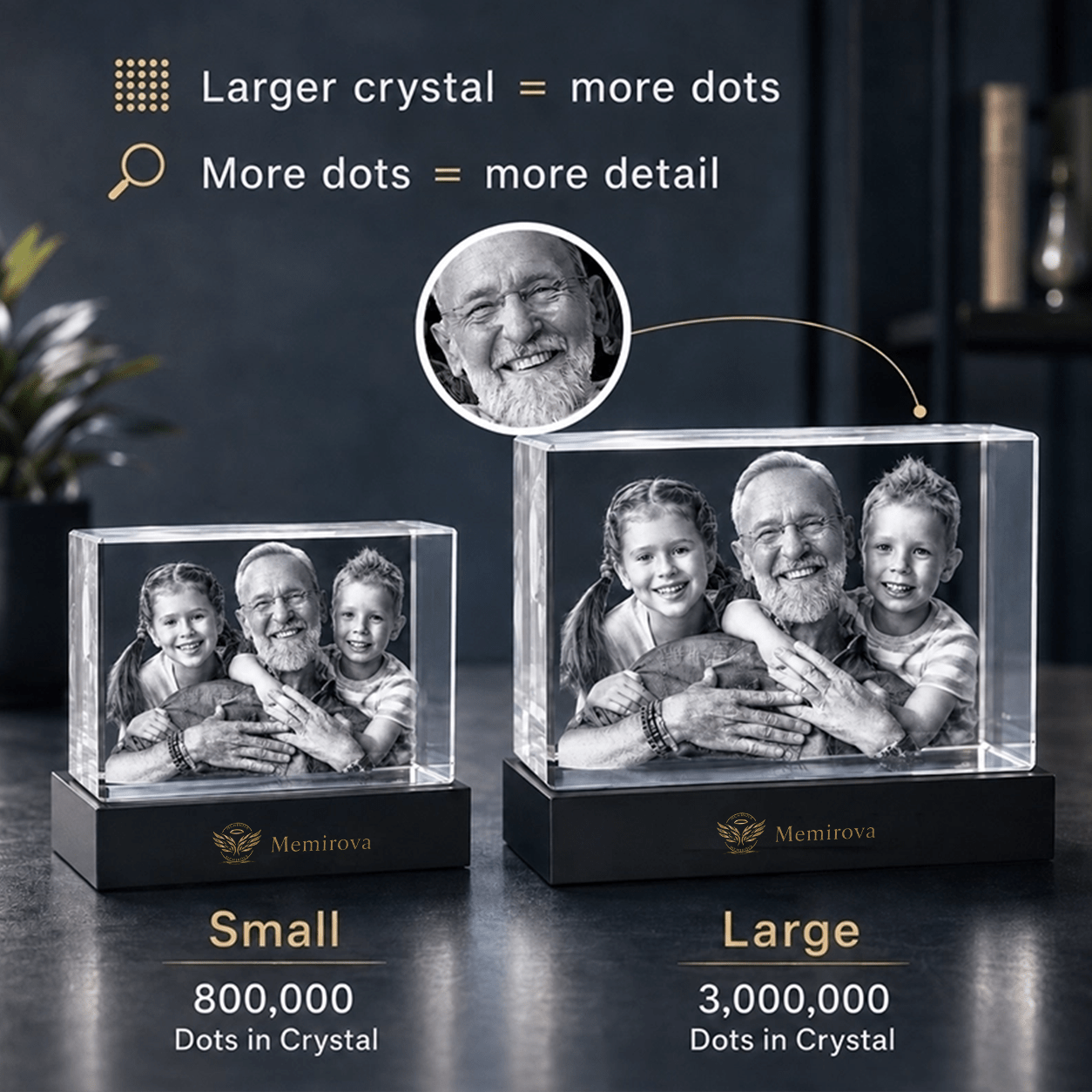 Memirova Father's Day Custom Crystal Plaque-Memirova