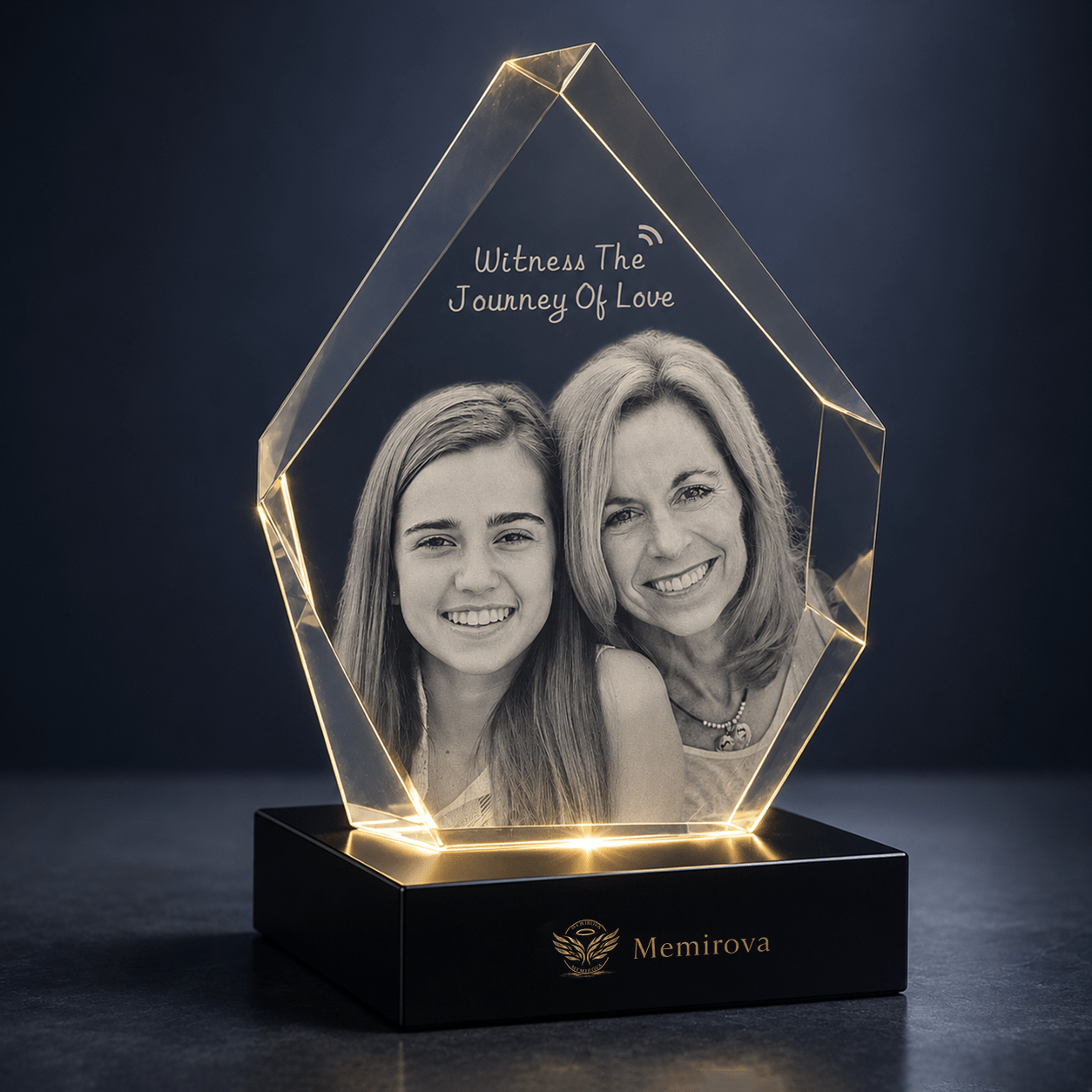 Memirova Mother's Day Faceted Prestige Crystal Keepsake-Memirova