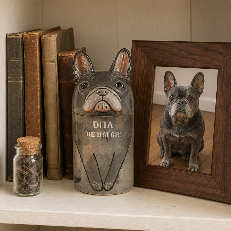 Personalized Dog Urn for Ashes Match Their Unique Ears Muzzle and Expression