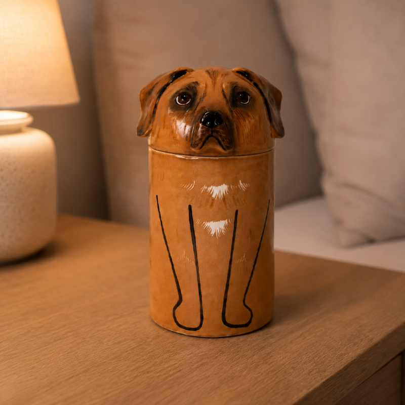 Custom Dog Urn from Photo Preserve the Face Shape That Made Them Unmistakable