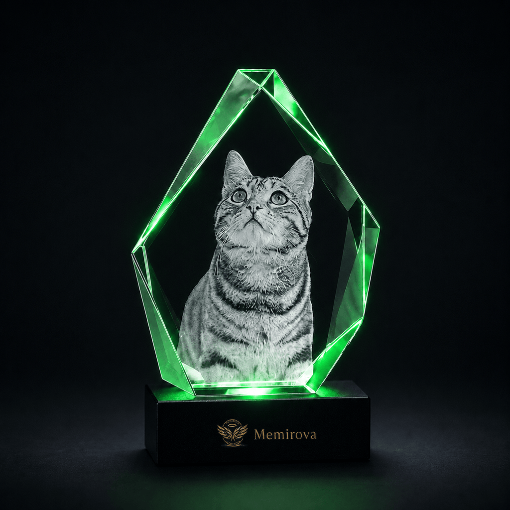 Memirova Forever Bond Custom 3D Pet Faceted Crystal - Memirova