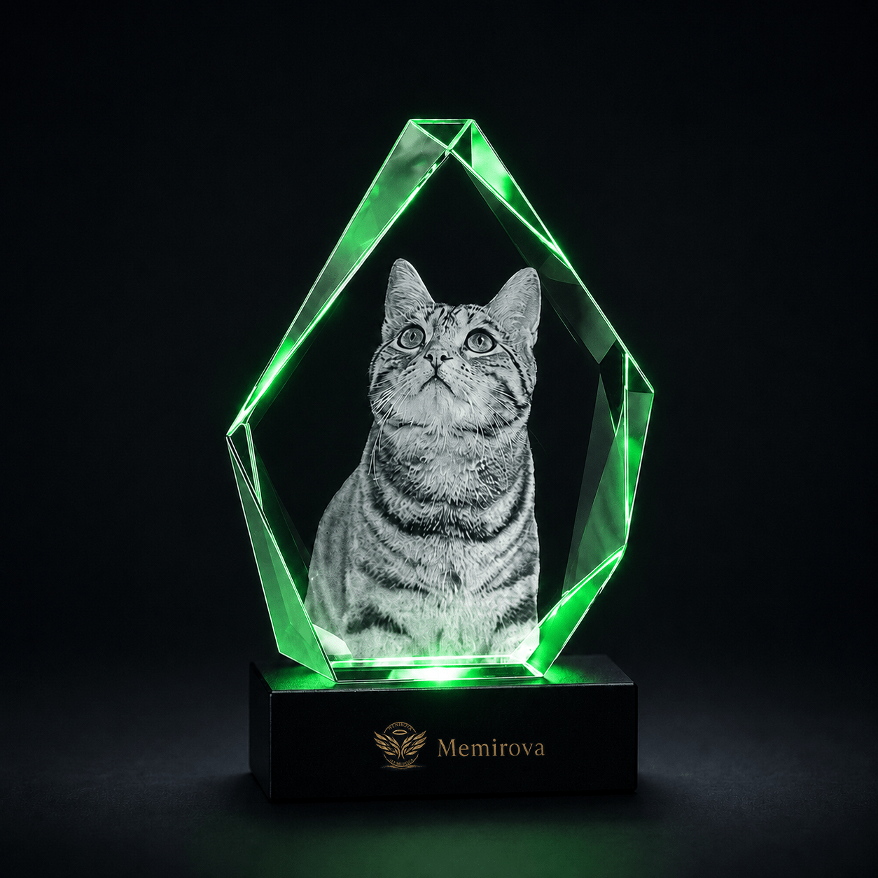 Memirova Forever Bond Custom 3D Pet Faceted Crystal - Memirova