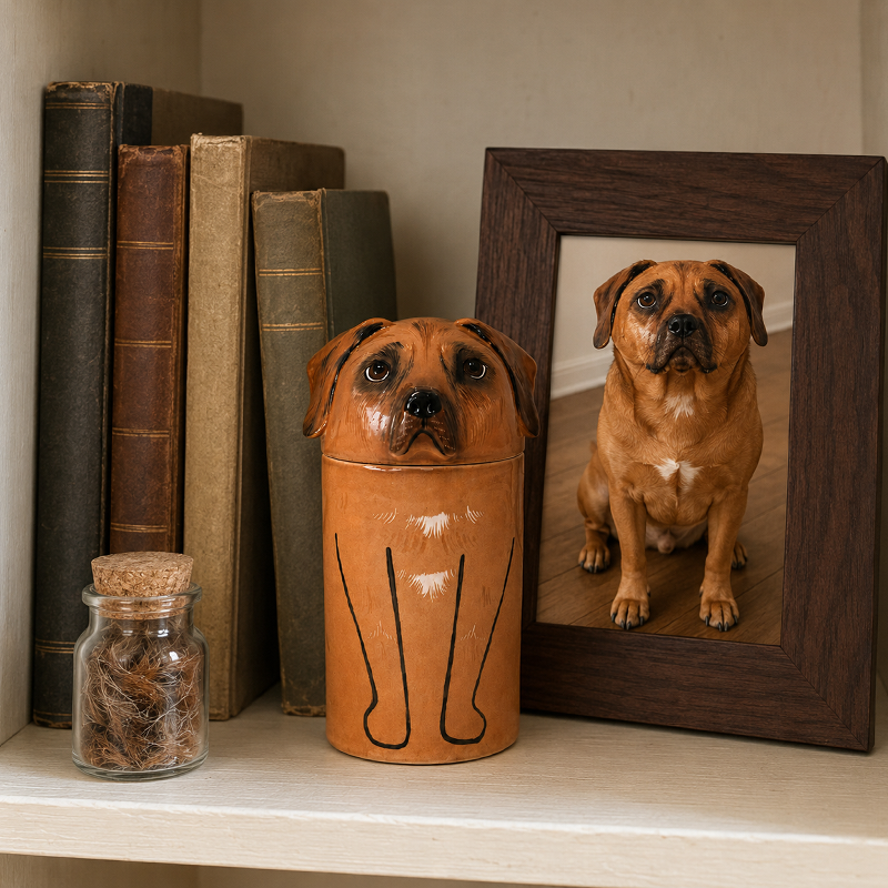 Custom Dog Urn from Photo Preserve the Face Shape That Made Them Unmistakable