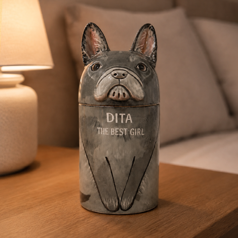 Personalized Dog Urn for Ashes Match Their Unique Ears Muzzle and Expression