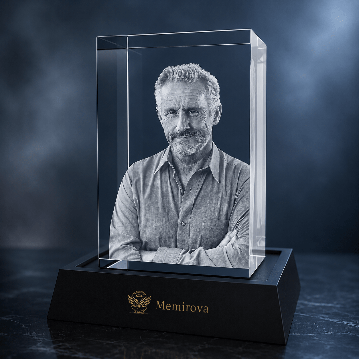Memirova Father's Day Photo Crystal Keepsake-Memirova