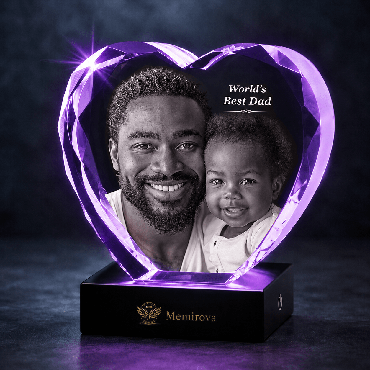 Memirova Faceted Heart Crystal Memorial Keepsake - Memirova