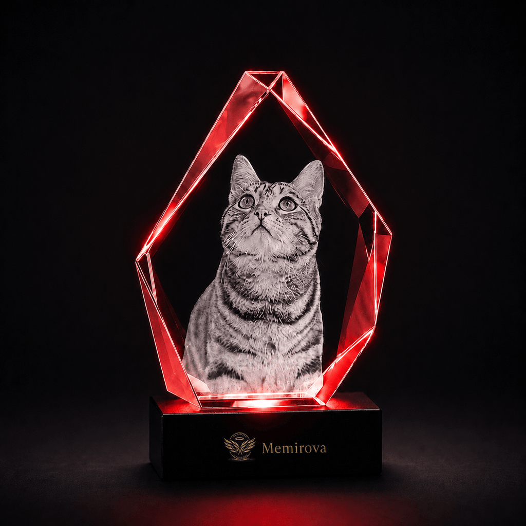 Memirova Forever Bond Custom 3D Pet Faceted Crystal - Memirova