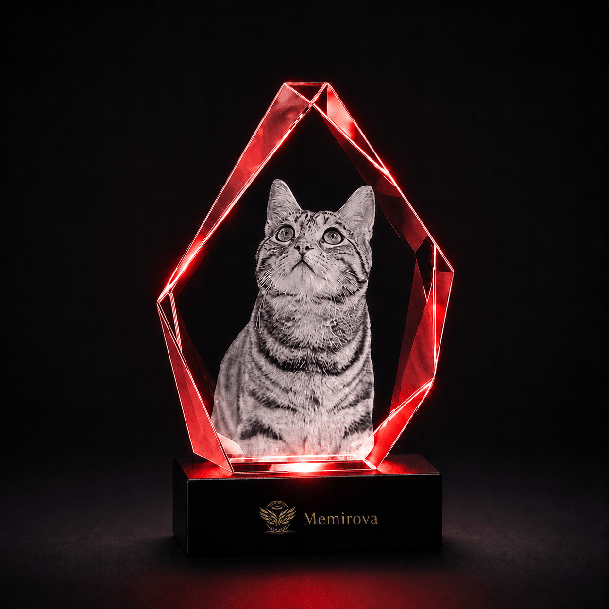 Memirova Forever Bond Custom 3D Pet Faceted Crystal - Memirova