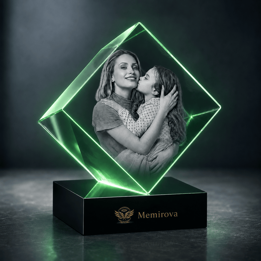 Memirova Mother's Day Square Crystal Keepsake-Memirova