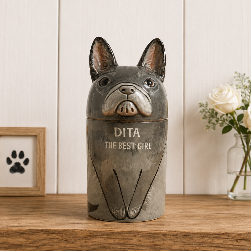 Personalized Dog Urn for Ashes Match Their Unique Ears Muzzle and Expression
