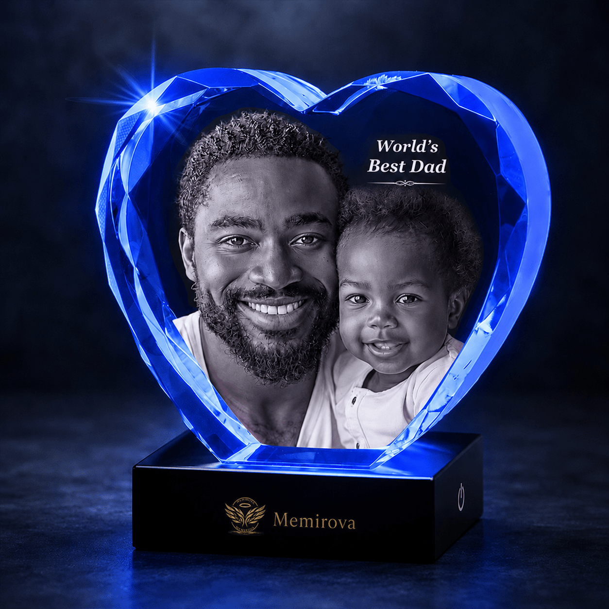 Memirova Faceted Heart Crystal Memorial Keepsake - Memirova