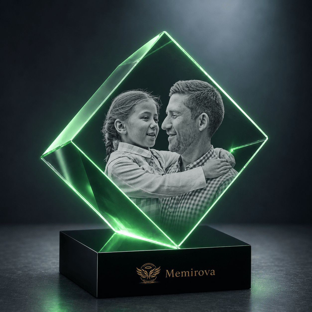 Memirova Father's Day Square Crystal Tribute-Memirova