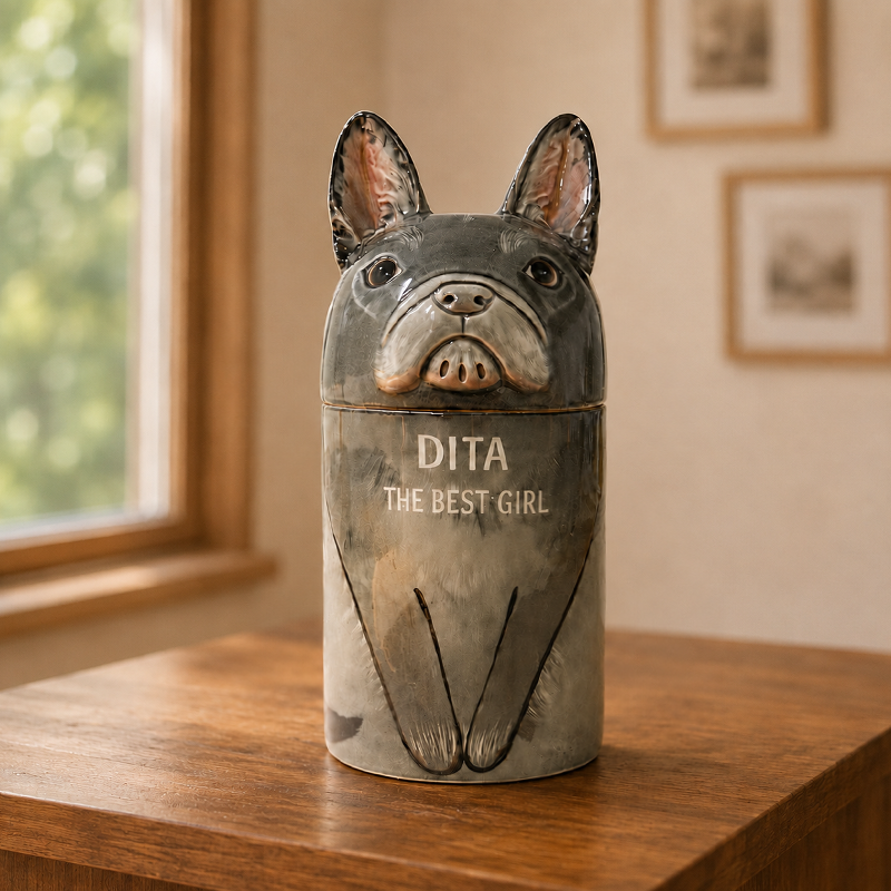 Personalized Dog Urn for Ashes Match Their Unique Ears Muzzle and Expression