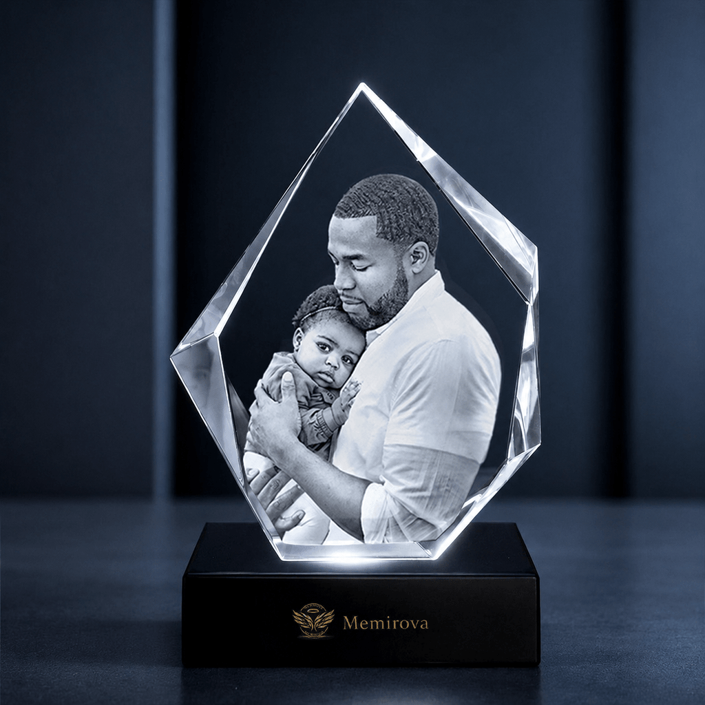 Memirova Faceted Prestige Crystal Memorial Keepsake - Memirova