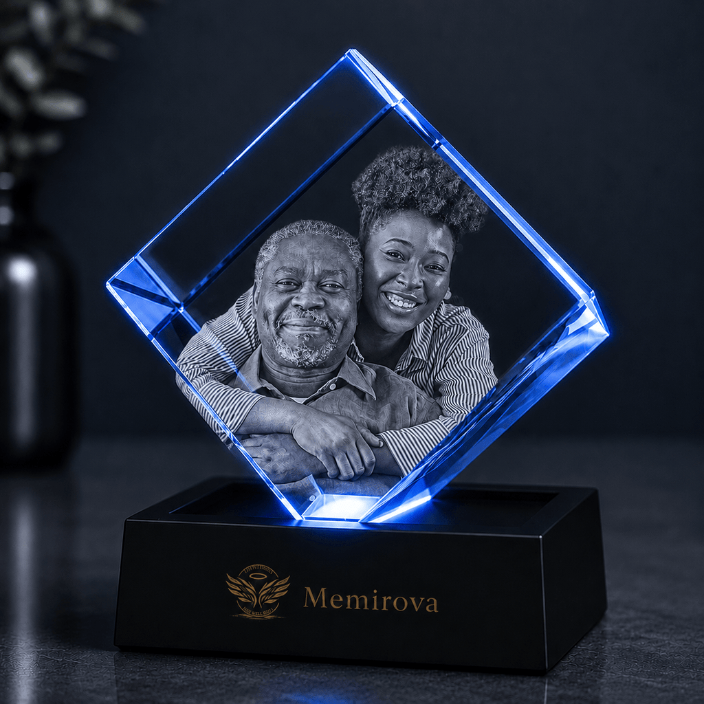 Memirova Father's Day Square Crystal Tribute-Memirova