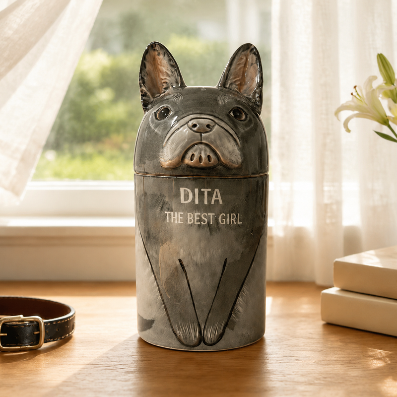 Personalized Dog Urn for Ashes Match Their Unique Ears Muzzle and Expression