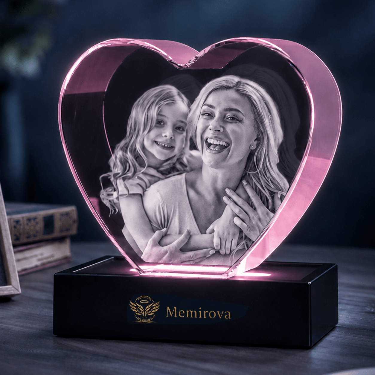 Memirova Mother's Day Heart Crystal Keepsake-Memirova