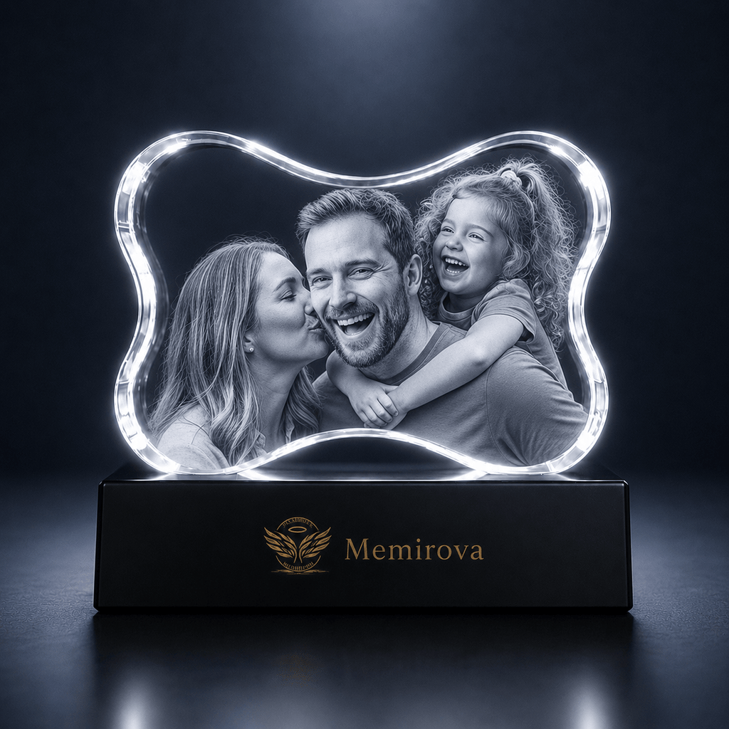 Memirova Father's Day Faceted Paw Print Crystal-Memirova