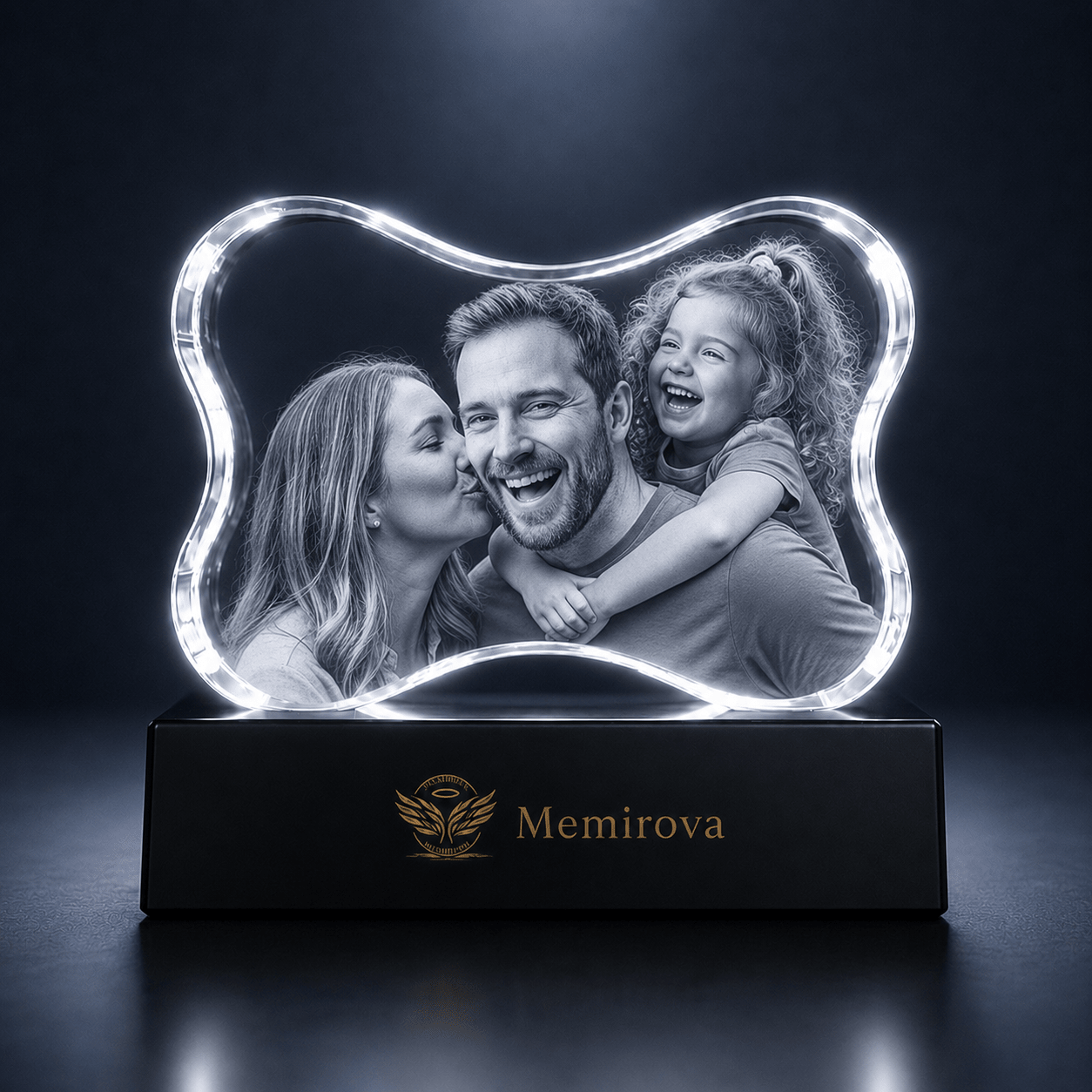 Memirova Father's Day Faceted Paw Print Crystal-Memirova