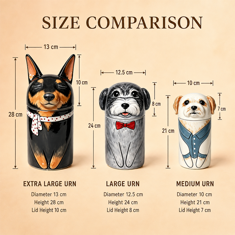 Dog Cremation Urn from Photo Recreate Their Signature Ears and Gentle Features