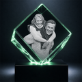 Custom 3D Crystal Photo - Cube - Romantic Valentine's Crystal Gift - Living Room Decor