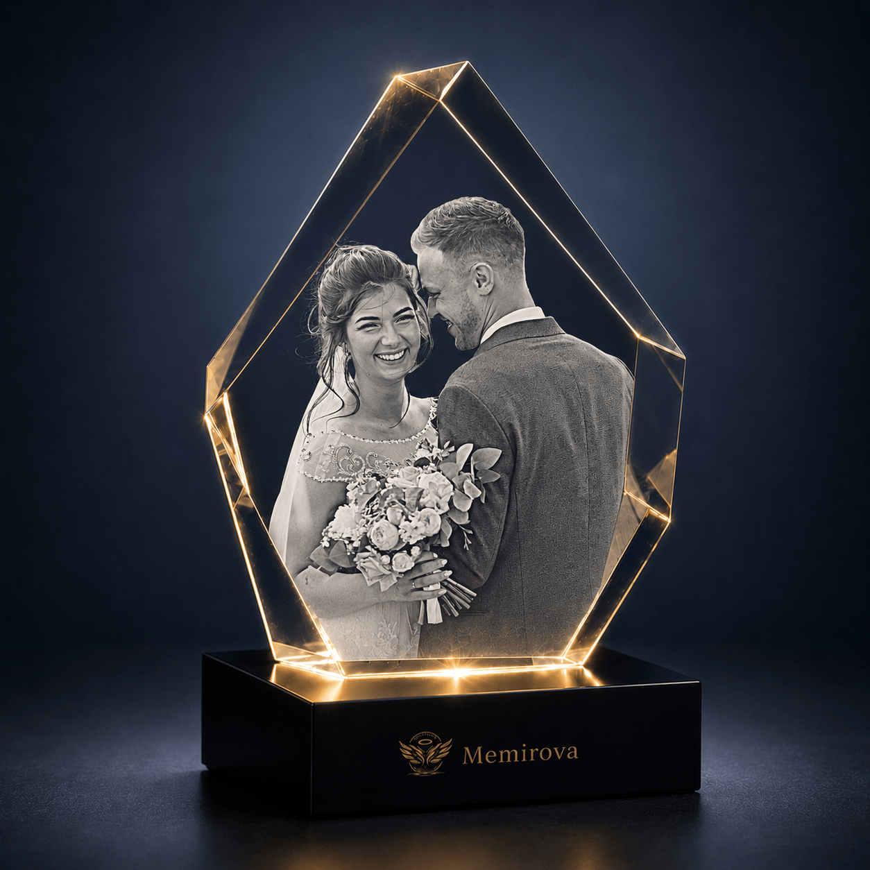 Memirova Wedding Faceted Prestige Crystal Award-Memirova